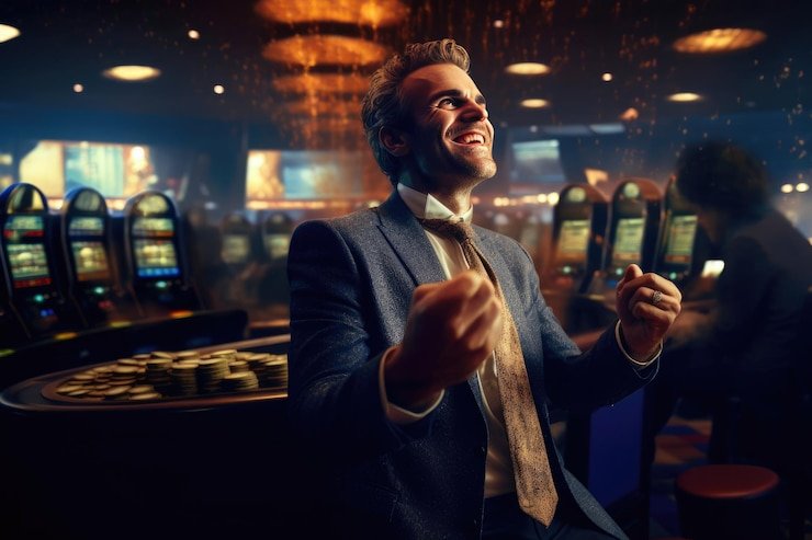 Antarmuka permainan Bigger Bass Bonanza di platform bolutoto dengan simbol ikan dan gulungan interaktif